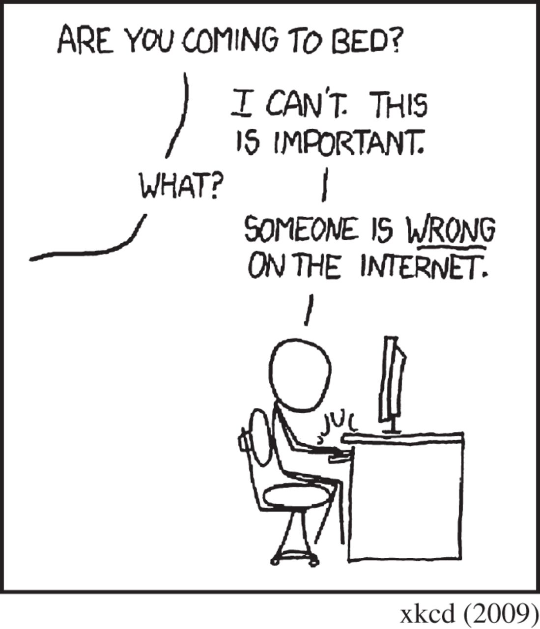someone on the internet is wrong