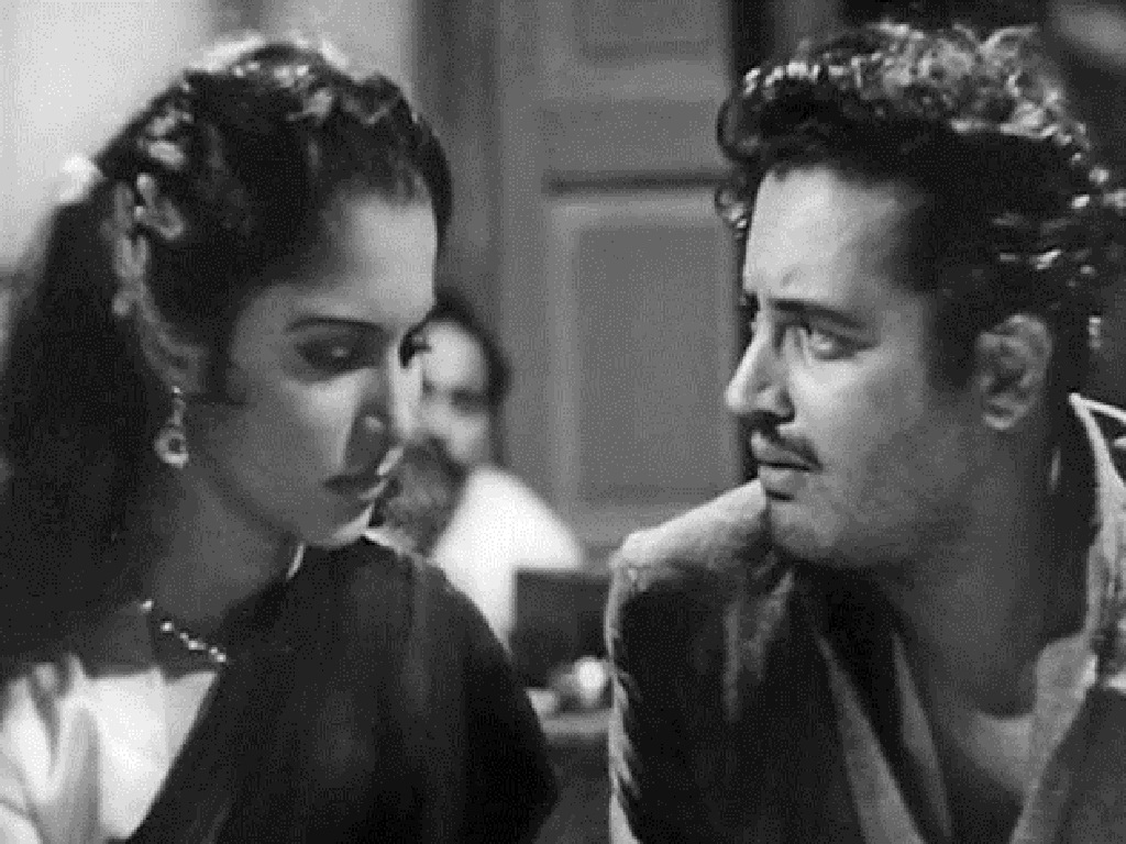 Guru Datt and Mala Sinha in Pyaasa Guru Datt and Mala Sinha in Pyaasa