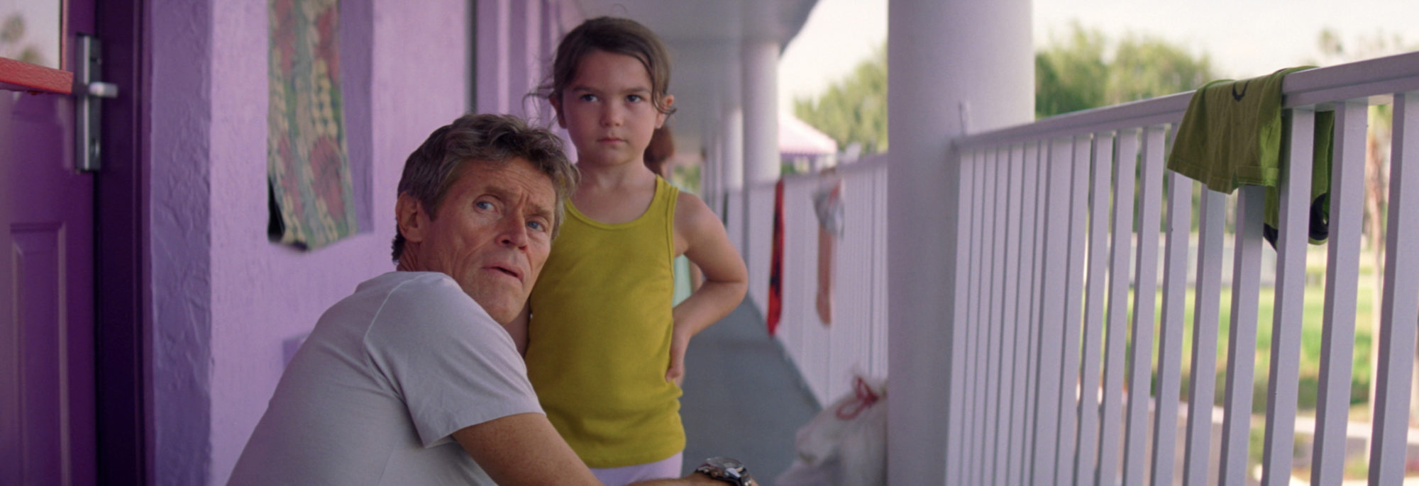 Willem Dafoe and Brooklynn Prince in Sean Baker's The Florida Project Willem Dafoe and Brooklynn Prince in Sean Baker's The Florida Project