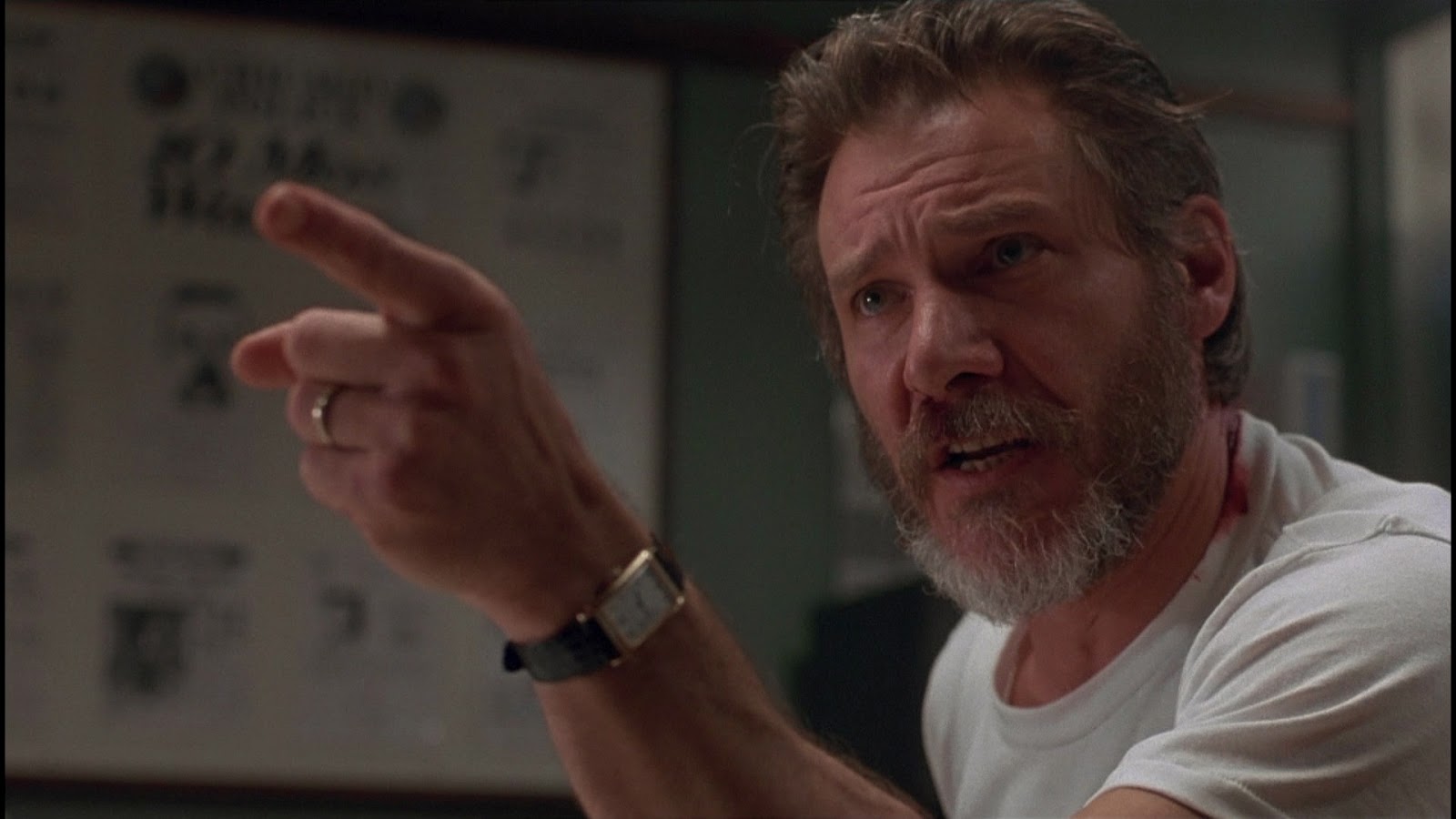 Bearded Harrison Ford in The Fugitive
