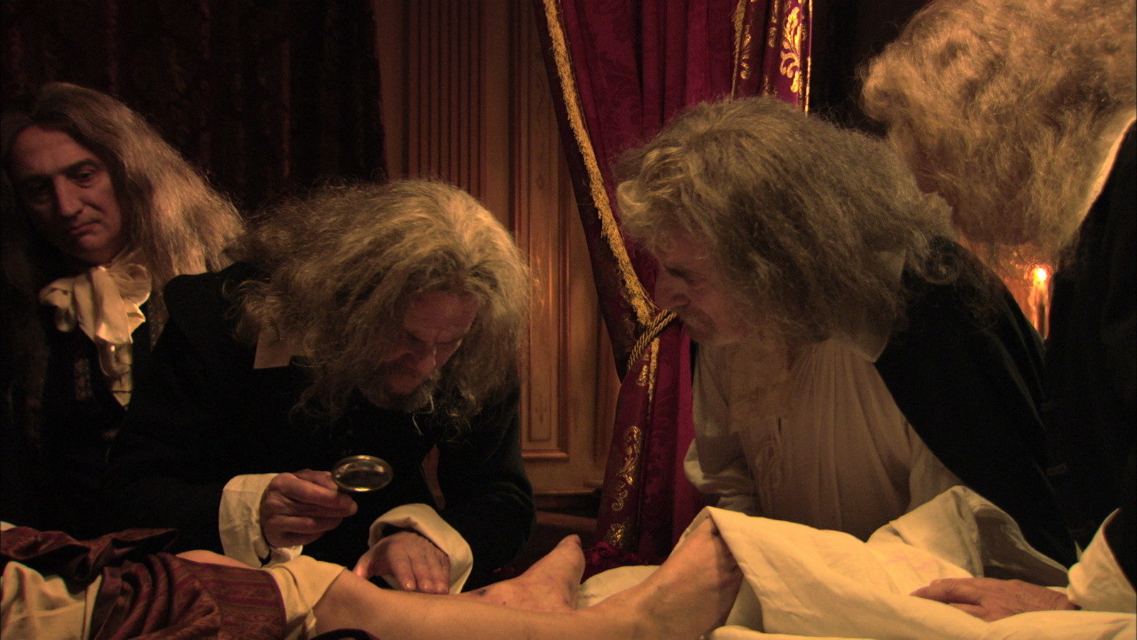 Examining the King's body in The Death of Louis XIV