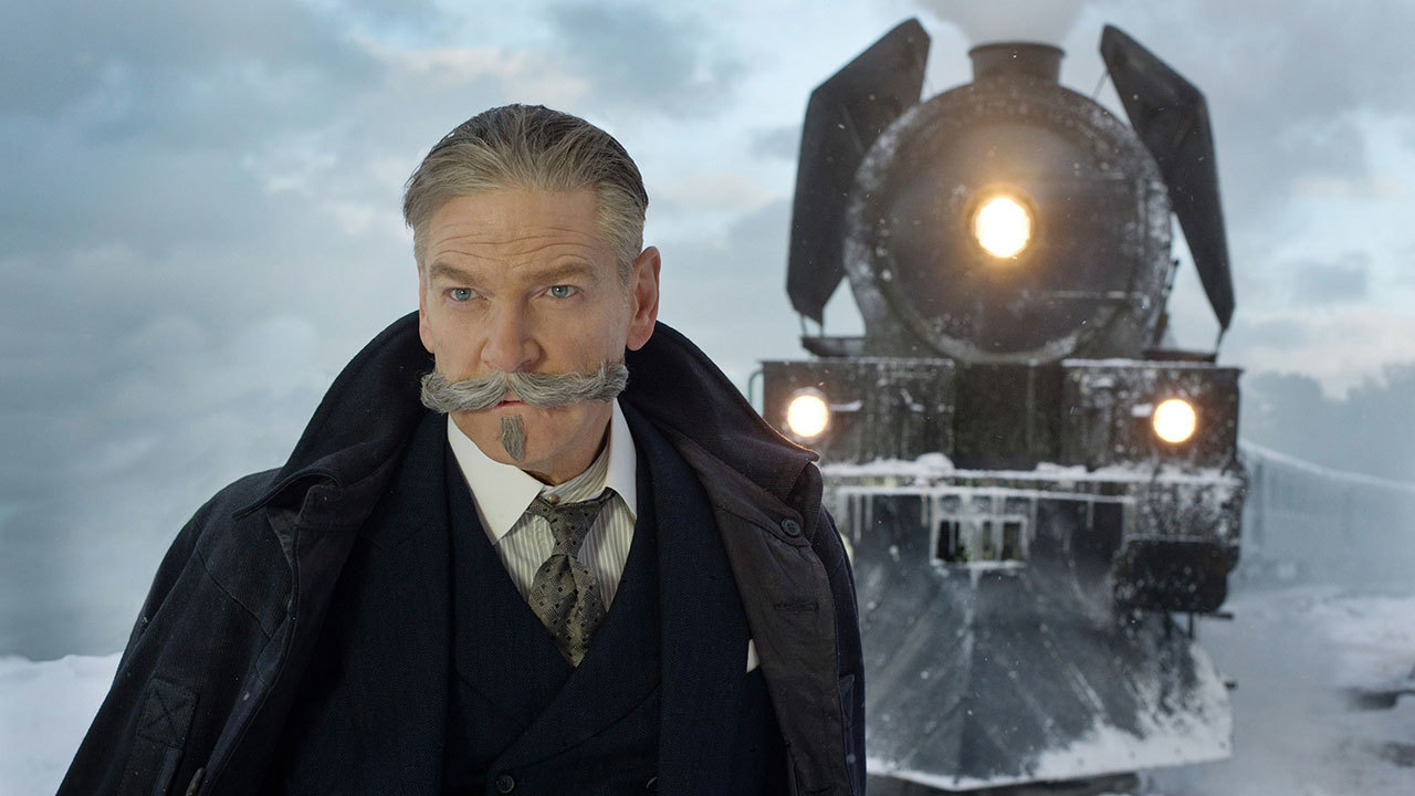 Kenneth Branagh as Poirot in Murder on the Orient Express
