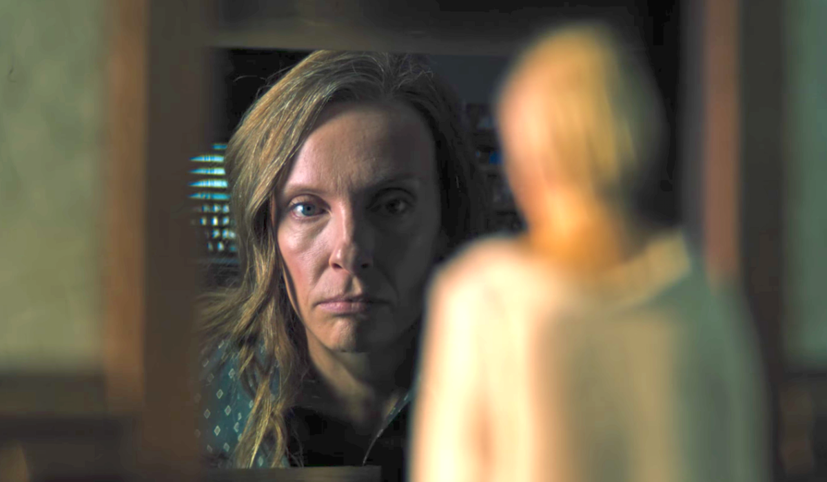 Toni Collette and miniature in Hereditary