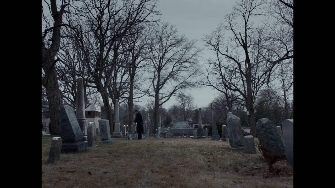 Ethan Hawke in graveyard in Paul Schrader's First Reformed