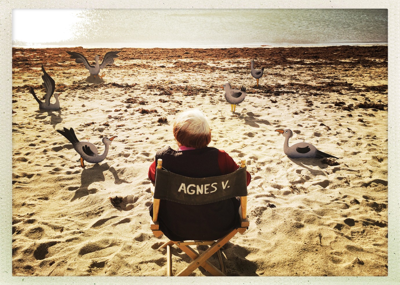 Agnes Varda on beach